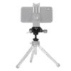 ANNSM Ball Head with Hot Shoe Mount Adapter for Mini Desk Top Tripod with Arca Swiss Quick Release Plate for DSLR Camera Smartphone LED Video Light view 2