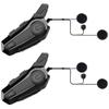 cepkquis Motorcycle Helmet Intercom Headset E1 with CVC Noise Cancellation Stereo Music IPX6 Waterproof for Full Face Helmet 2 Pack view 1