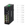 LINOVISION Industrial 8 Ports POE Switch, Built-in EOC Receiver, Ultra Long Reach PoE over Coaxial Cable Transmission, Extend PoE over Cat5E/Cat6 Network Cable up to 2500ft,Simply Cabling, Plug-n-Play view 1