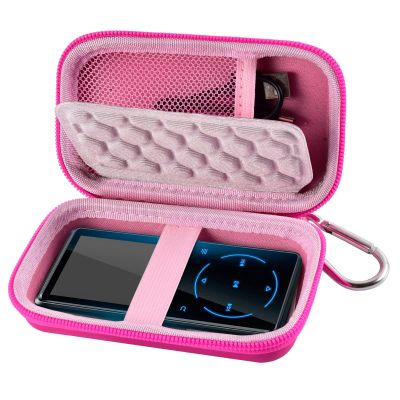 ComecaMP3 & MP4 Player Case for SOULCKER/G.G.Martinsen/Grtdhx/iPod Nano/Sandisk Music Player/Sony NW-A45 and Other Music Players with Bluetooth. for Earbuds, USB Cable, Memory Card - Rose Red