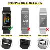 Metal Mesh Loop Bands for Fitbit Charge 5/Charge 6 Band for Women Men, Adjustable Stainless Steel Wristbands Replacement Straps for Charge 5/6 Activity TrackerRose Pink-S view 2