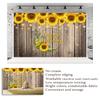 10x6.5ft Sunflowers Wooden Wall Happy Birthday Photography Backdrops Baby Shower Bridal Show Photo Background Wrinkle Free Backdrop view 4