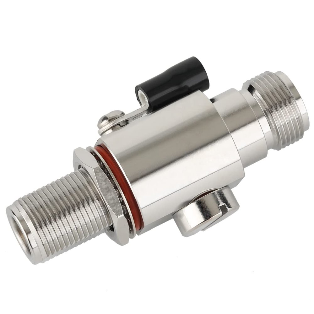 Whisary N Type Lightning Arrestor DC-6 GHz N Female to Female Lightning Surge Protector