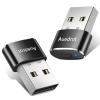 AUEDROT Mouse Jiggler Undetectable Metal USB Mouse Mover with Switch Button, Automatic Mini Mouse Shaker with 2 Jiggle Modes, Plug and Play, Keep Computer/Laptop Awake, Black, 2 PCS view 1