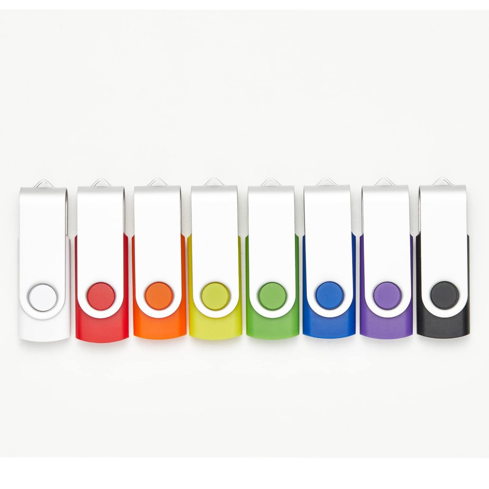10 Pack 256MB USB Flash Drives in 5 Random Colors USB 2.0 Wholesale Lot Bulk Memory Sticks (10 Pack, 256MB)