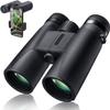 10X42 Professional Binoculars with Smartphone Adapter, Compact Waterproof Low Night Vision Binoculars for Adult Birds Watching Hunting Concert Travel view 1