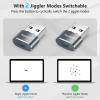 AUEDROT Mouse Jiggler Undetectable Mouse Jiggers USB Mouse Mover with Switch Button, Automatic Mouse Wiggler with 2 Jiggle Modes, Mouse Mover Device, Plug & Play, Keep Computer/Laptop Awake, Gray view 2