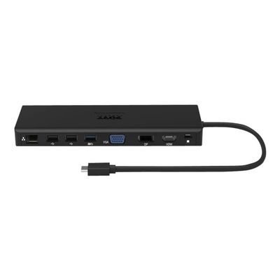 port connect Dual Monitor Docking Station 4k USB-c 100w for 11 Devices Black