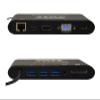 port connect Dual Monitor Docking Station 4k USB-c 100w for 11 Devices Black view 2