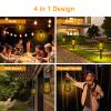 Outdoor Bluetooth Flame Speaker, Tesoorda LED Flickering Flame Effect Speaker with Torch Light, Portable Waterproof Wireless Speaker with Wall Mounted Hook&S Hook&Stake for Camping, Deck, Patio, 2Pack view 2