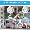 8 Waterproof Off-Road Speakers - 300W 2-Way Marine Wakeboard Tower Sound System w/LED Light, Full Range Outdoor Stereo Speaker for Car, ATV, UTV, Jeep, Boat, Includes Brackets (White) view 4