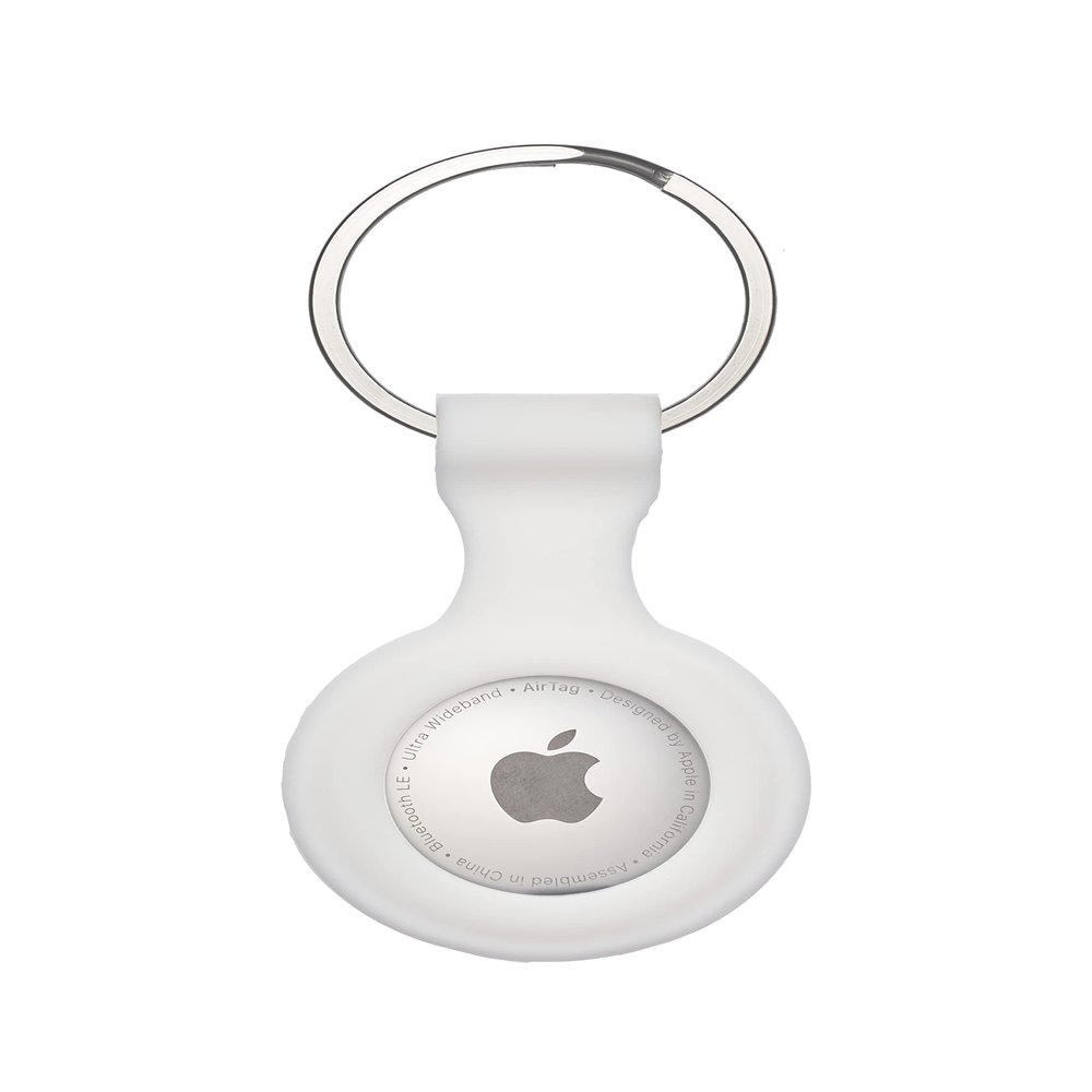 Apple AirTag Keychain Silicone Case Holder, Safety Accessory Set with Hook for AirTag GPS Tracker Bluetooth. Protect Keys, Bags, Luggage & Bikes, Anti-Lost Dog & Cat Collars.
