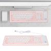 103-Key Foldable Silicone Keyboard, Wired USB, Silent, Soft Touch, Roll-up for PC & Laptops view 4