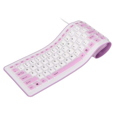 103 Keys Foldable Silicone Keyboard,Wired USB Silicone Keyboard Silent Keyboard Soft Touch Keyboard Rollup Keyboard for PC Laptops(for)