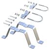 Aimeboost 2 PCS Stainless Steel Antenna Mount Double Wall Mount Antenna Mast Clamp V Jaw Bracket Accessories Kit [ Without The Pole ] for TV CB Ham Outside Home view 2