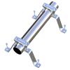 Aimeboost 2 PCS Stainless Steel Antenna Mount Double Wall Mount Antenna Mast Clamp V Jaw Bracket Accessories Kit [ Without The Pole ] for TV CB Ham Outside Home view 3