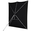 Westcott 8'x8' Black X-Drop Pro Wrinkle-Resistant Backdrop Kit - for Headshots, Portraits, Video Interviews, and Photo Booths view 3