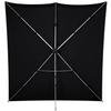 Westcott 8'x8' Black X-Drop Pro Wrinkle-Resistant Backdrop Kit - for Headshots, Portraits, Video Interviews, and Photo Booths view 4