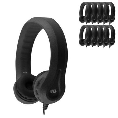 HamiltonBuhl FlexPhones Kids Foam Headphones 42Pack Durable EVA Foam, VolumeLimited 85 dB, ChewResistant DuraCord, Safe BPAFree Design for Classroom Use Black