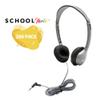 HamiltonBuhl MS2L SchoolMate Personal Stereo Headphones 200-Pack  OnEar Design, 3.5mm SlimBarrel Plug, ChewResistant DuraCord, Replaceable Leatherette Cushions  Gray view 2