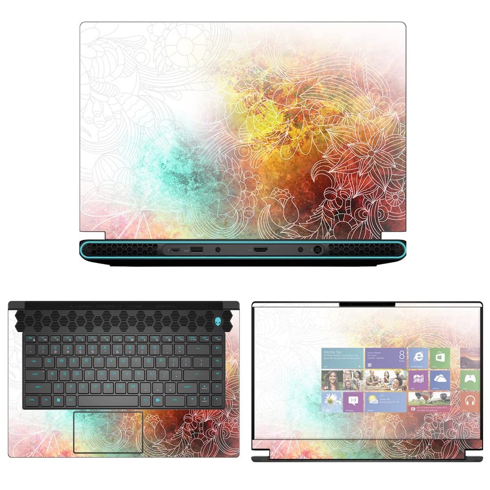 Decalrus - Protective Decal Sticker for The Alienware M15 R7 15 AWM15R7 (15.6" Screen) case Cover wrap AWm15r7-119