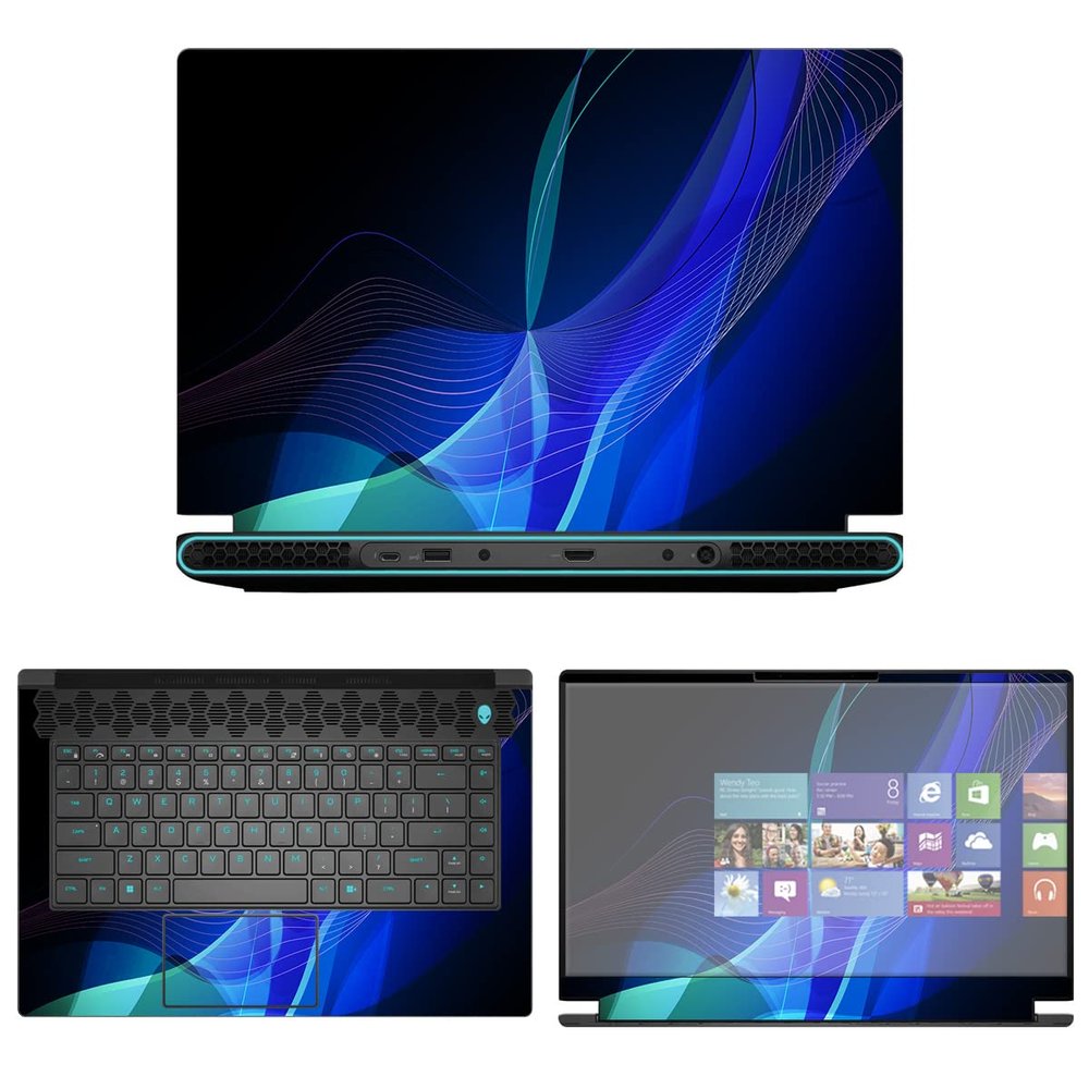 Decalrus - Protective Decal Sticker for The Alienware M15 R7 15 AWM15R7 (15.6" Screen) case Cover wrap AWm15r7-165
