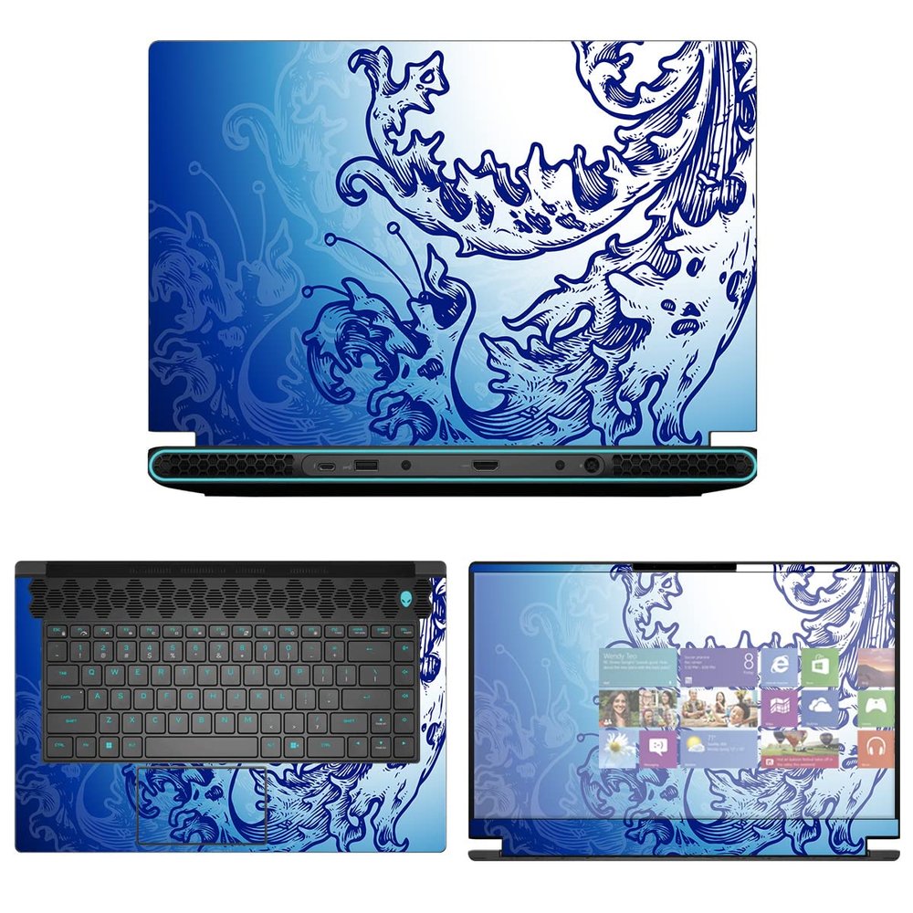 Decalrus - Protective Decal Sticker for The Alienware M15 R7 15 AWM15R7 (15.6" Screen) case Cover wrap AWm15r7-176