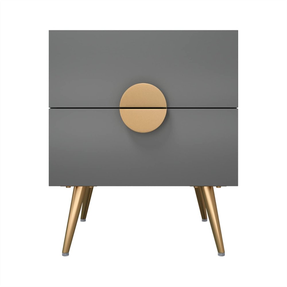 TOMYEUS Bedroom Nightstands Gray Bedside Table Light Luxury Style Bedside Storage Drawer Modern Minimalist Bedside Table Storage Cabinet Stable Structure Beside Table for Living Room (Size : 40cm)