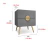 TOMYEUS Bedroom Nightstands Gray Bedside Table Light Luxury Style Bedside Storage Drawer Modern Minimalist Bedside Table Storage Cabinet Stable Structure Beside Table for Living Room (Size : 40cm) view 3