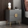 TOMYEUS Bedroom Nightstands Gray Bedside Table Light Luxury Style Bedside Storage Drawer Modern Minimalist Bedside Table Storage Cabinet Stable Structure Beside Table for Living Room (Size : 40cm) view 4