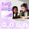 MIDOLA Kids Headphones Bluetooth 5.4 Wireless 68H Play Time Volume Limit 85/94dB Over-Ear Foldable Headset,Type-C Fast Charging, Wired Aux Mic for Toddler Child Pad Tablet Purple view 3