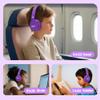 MIDOLA Kids Headphones Bluetooth 5.4 Wireless 68H Play Time Volume Limit 85/94dB Over-Ear Foldable Headset,Type-C Fast Charging, Wired Aux Mic for Toddler Child Pad Tablet Purple view 4