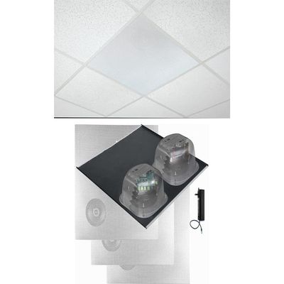 OWI Audio 2X2VG-HDER3S64 Integratable Amplified in Ceiling Speakers, 4 Speaker Package, Includes (4) 2X2VG-HDER3S61 with (4) Companion Speakers