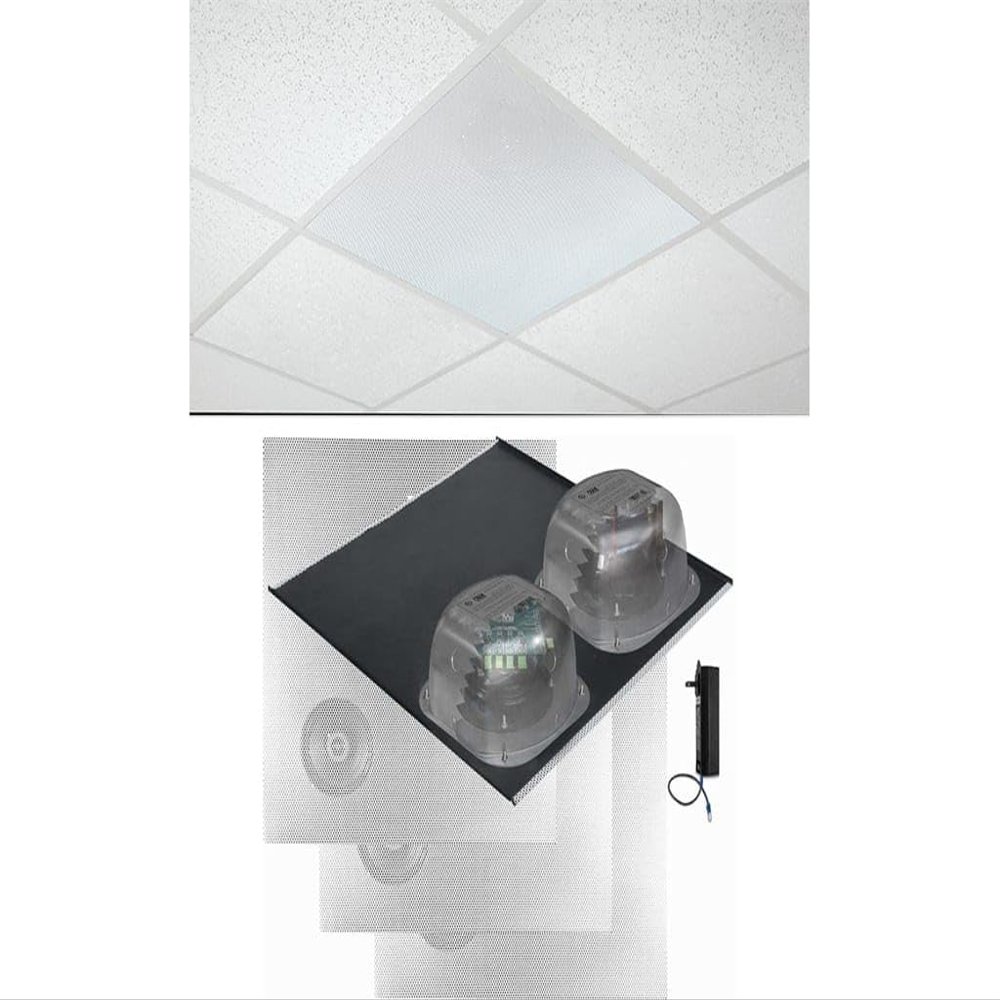 OWI Audio 2X2VG-HDER3S64 Integratable Amplified in Ceiling Speakers, 4 Speaker Package, Includes (4) 2X2VG-HDER3S61 with (4) Companion Speakers