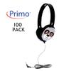 HamiltonBuhl Primo Stereo Headphones 100Pack  Panda | NoiseReducing Ear Cups, ChewResistant DuraCord, Washable Leatherette Cushions, 3.5mm SlimBarrel Plug  Classroom Student Headphones view 2