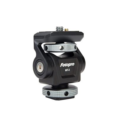 Fotopro Field Monitor Mount with Cold Shoe Support Camera Monitor Mount Holder Tilt 180 Degree and Swivel 360 Degree for 5/7 inch Grey
