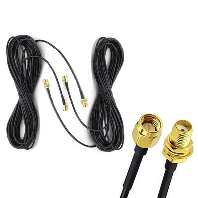 16ft WiFi Antenna Extension Cable RG174 RF SMA Male to SMA Female Coaxial Cable Low Loss Gold Plated Pigtail for Wireless LAN Router Bridge External Antenna Equipment 2pack