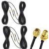 10ft WiFi Antenna Extension Cable RG174 RF SMA Male to SMA Female Coaxial Cable Low Loss Gold Plated Pigtail for Wireless LAN Router Bridge External Antenna Equipment 4pack view 1
