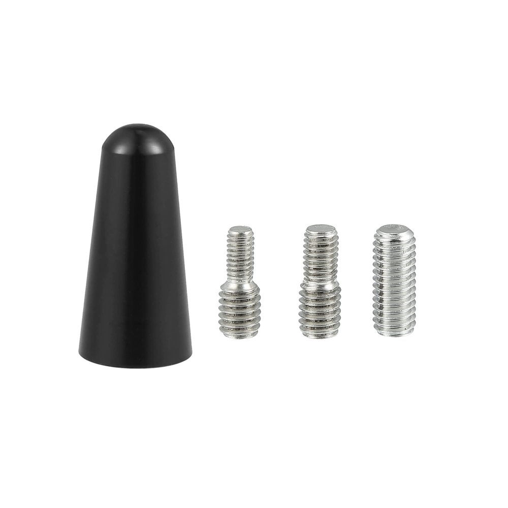X AUTOHAUX 3cm Antenna Cap Car Panel Short Stop Thread Rod Antenna Roof Decorative Cover Auto Adapter Radio with 4 5 6cm Aluminum Alloy Adapter
