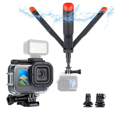 YALLSAME Floating Pole & Waterproof Case for GoPro Hero 13 12 11 10 9