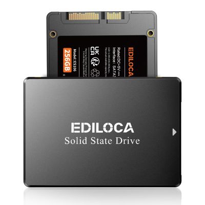 Ediloca 256GB SSD Internal Solid State Drive 2.5" SATA III 6Gb/s, 520MB/s Read Speed 3D TLC NAND, 256GB SATA SSD PC/Laptop Upgrade, Shock-Resistant & Drop-Proof(ES106)