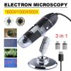 Microscope Accessories Kit Adjustable 1600X 8 LED 3 In1 USB Digital Microscope Electronic Microscope Camera for Zoom Magnifier Microscope Slides (Color : Black, Magnification : 1000X) view 4