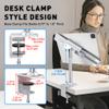 AboveTEK Anti Theft Locking Tablet Stand Holder - 360/320 POS Swivel - Lockable Tablet Security Stand Lock, Desktop Table Clamp Mount Fits 7 to 11 Inch iPad Fire Microsoft Galaxy Tab Google (Silver) view 4