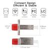 Duogalia Fiber Optic Adapter - 1 Pack FC Female to LC Female Connectors Hybrid Singlemode & SingleMode LC/UPC Male to ST/UPC Female Connector Hybrid Optical Adapter/Coupler, Flange view 3