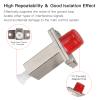 Duogalia Fiber Optic Adapter - 1 Pack FC Female to LC Female Connectors Hybrid Singlemode & SingleMode LC/UPC Male to ST/UPC Female Connector Hybrid Optical Adapter/Coupler, Flange view 4