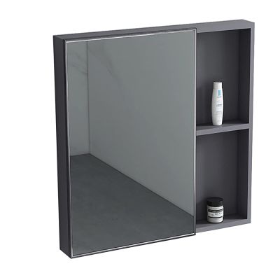 Bathroom Mirror Cabinet Wall Mount Medicine Cabinet Hanging Cabinet with Mirror Door Bathroom Wall Mirror Cabinet 21.6 * 25.5 INCH Aluminum Alloy Mirror Cabinet