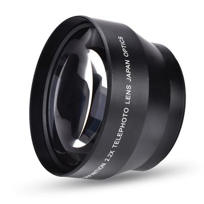 67mm 2.2X Universal Teleconverter Telephoto Lens, Aluminium Alloy, Optical Glass with Coatings, Suitable for Close up Shoot