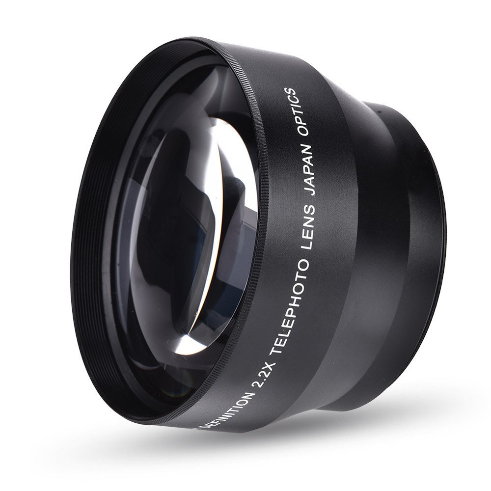 67mm 2.2X Universal Teleconverter Telephoto Lens, Aluminium Alloy, Optical Glass with Coatings, Suitable for Close up Shoot