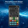 Portable Mini Voice Changer Device, Multifunctional Sound Changer Live Broadcast Sound Card for Mobile Phone Computer Game Devices, Handheld Microphone Voice Changer 8 Sound(I9 English Edition) view 2
