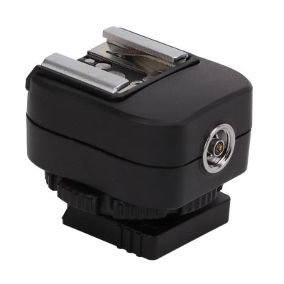 Hot Shoe Adapter with Extra PC sync Connection Port & 3.5mm Mini Phone Connection Port Camera for Flash Speedlite